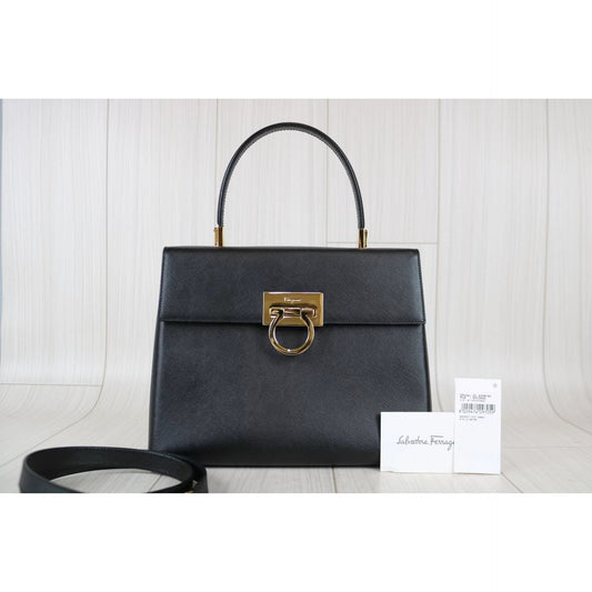 Rank A |Ferragamo Gancini 2WAY Handbag Shoulderbag|030810