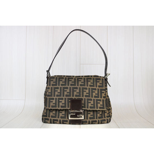 Rank A| FENDI Zucca Mamma Baguette Shoulder Bag |062101