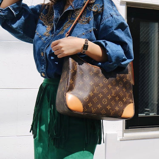 Rank AB|LV Monogram Boulogne 30 Shoulder Bag |062410