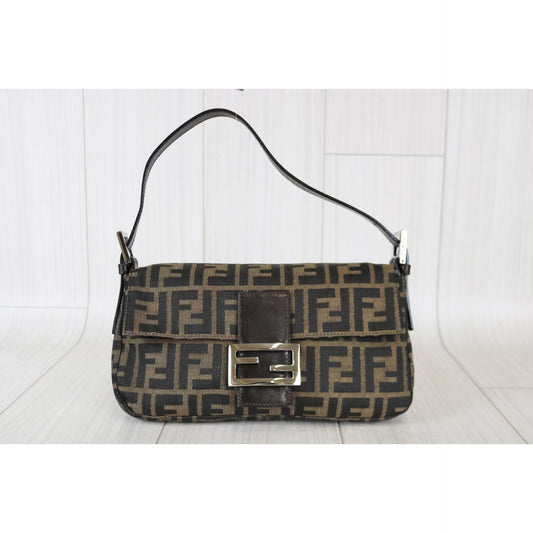 Rank A | FENDI Zucca Mamma Baguette Shoulder Bag |050717