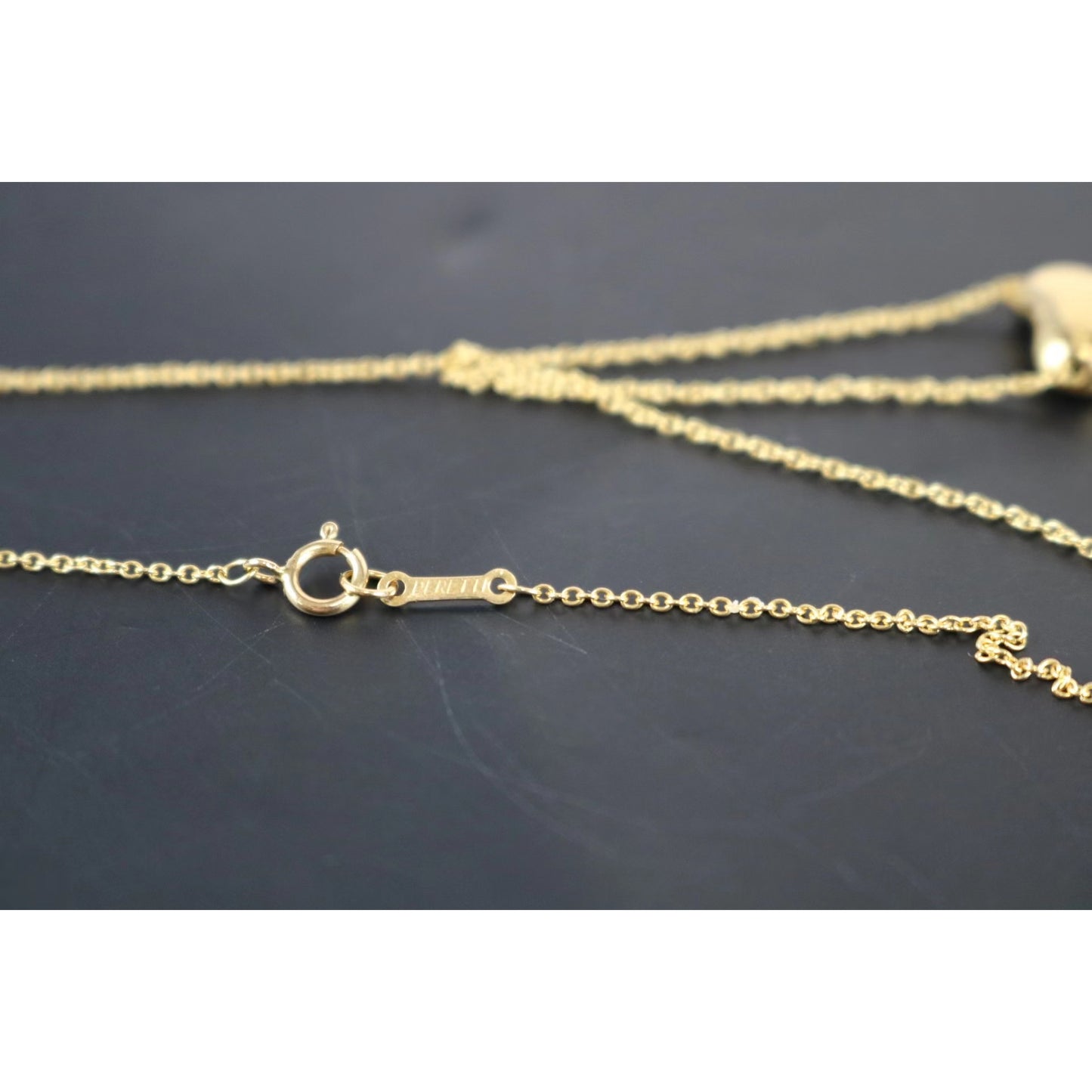 Rank A|Tiffany & Co. Bean Necklace 18k Yellow Gold|062510