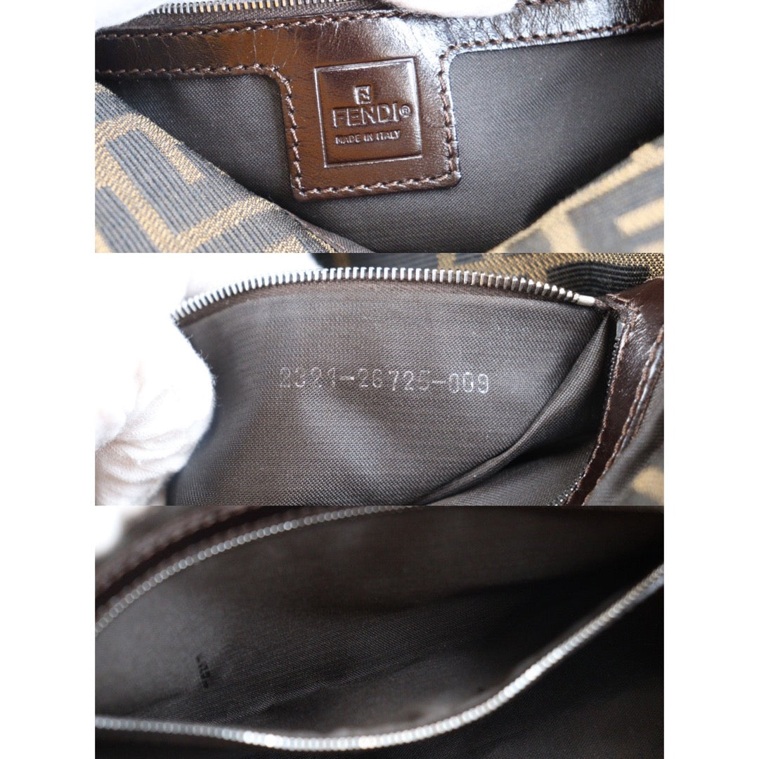 Rank A| FENDI Zucca Mamma Baguette Shoulder Bag |23021304