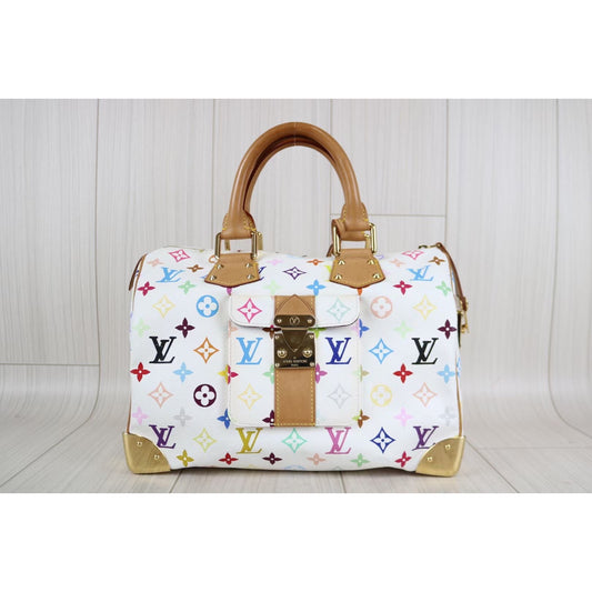 Rank A| LV Monogram Multi colored Speedy 35 HandBag|040808