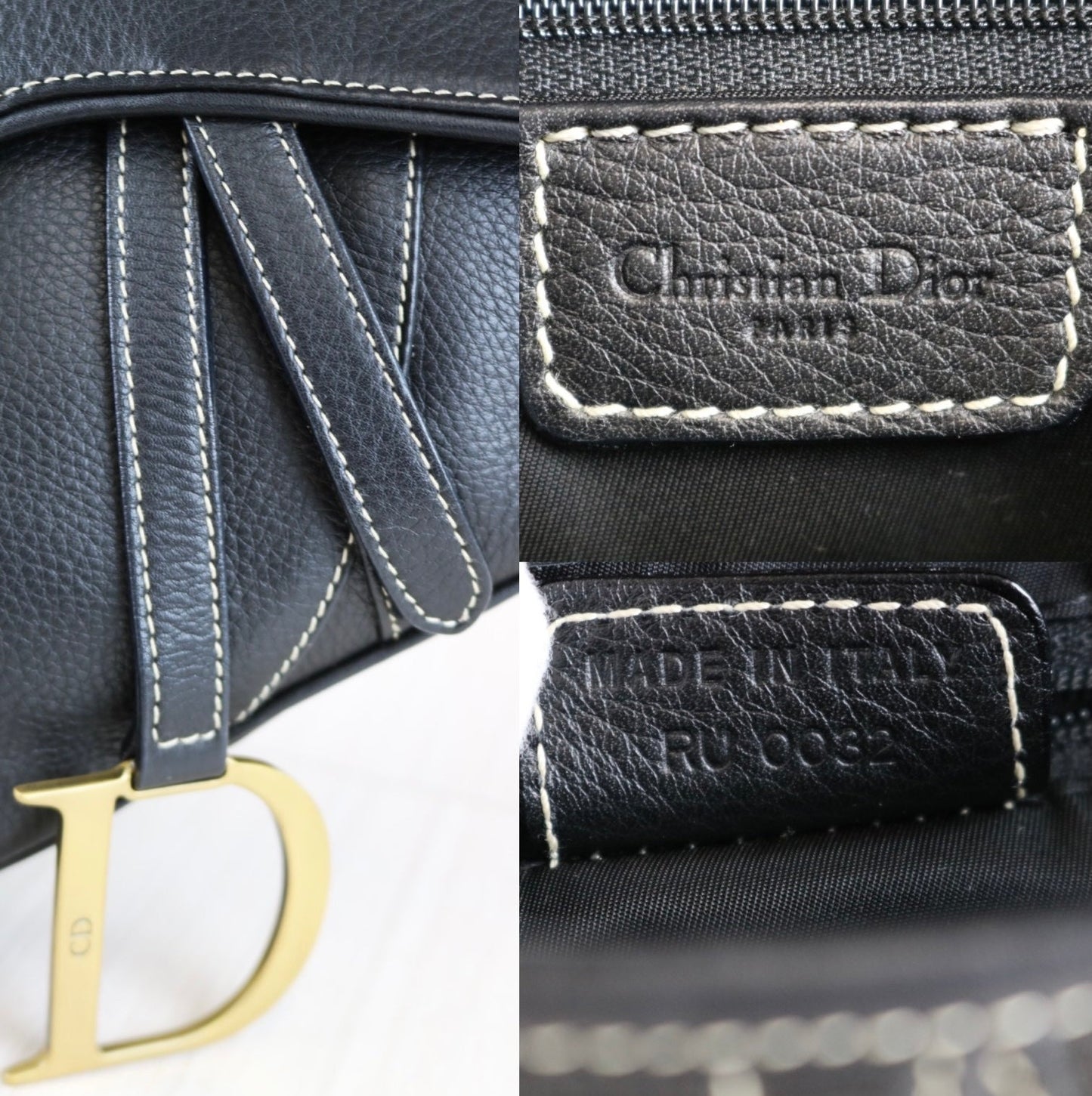 W-Rank SA | Dior Saddle Bag All Leather Black Shoulder Bag