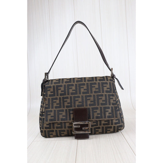 Rank AB |FENDI Zucca Mamma Baguette Shoulder Bag |23012604