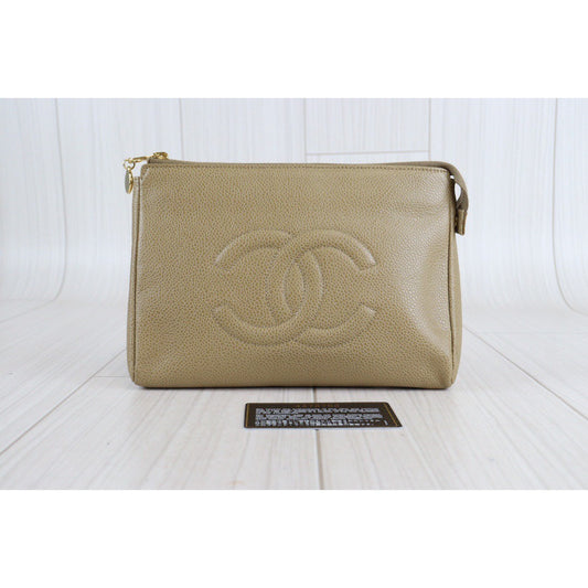 Rank A | CHANEL Caviar Skin Cosmetic Pouch |23022410