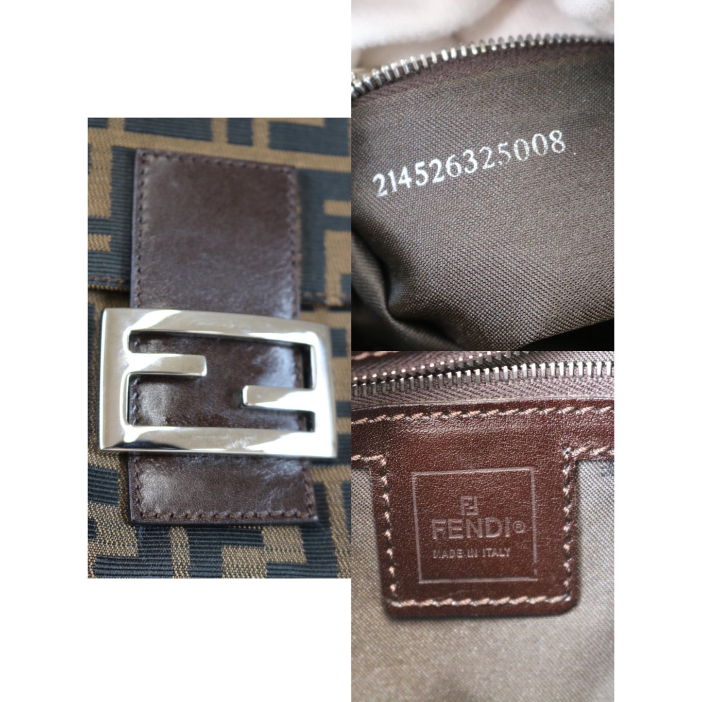 Rank A | FENDI Zucca Mamma Baguette Shoulder Bag |052502