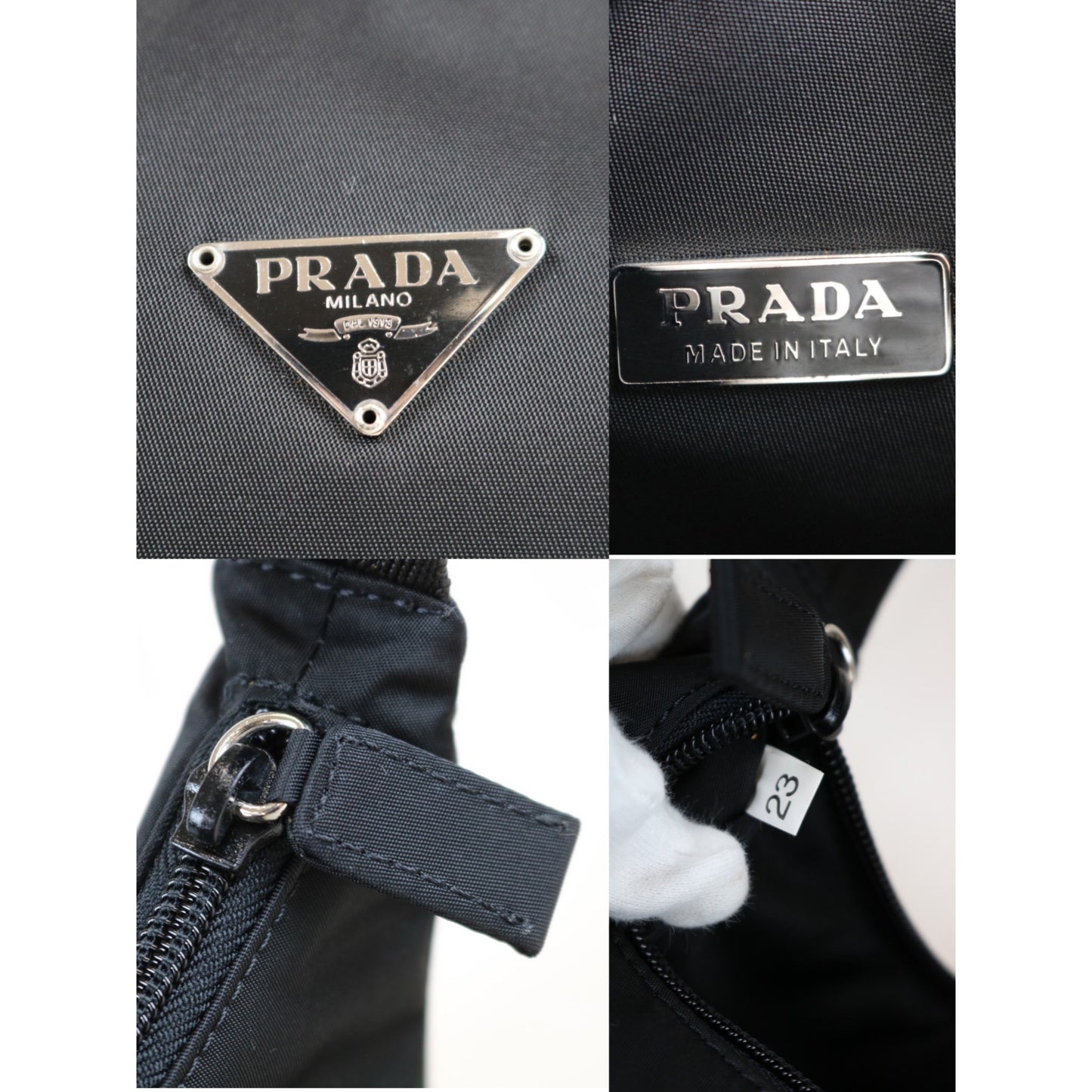 Rank A | PRADA HOBO HandBag |042008