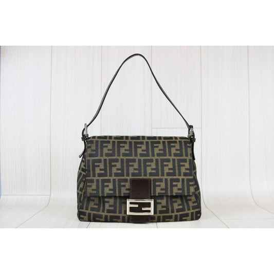 Rank A| FENDI Zucca Mamma Baguette Shoulder Bag |060702