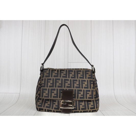 Rank A | FENDI Zucca Mamma Baguette Shoulder Bag |042106