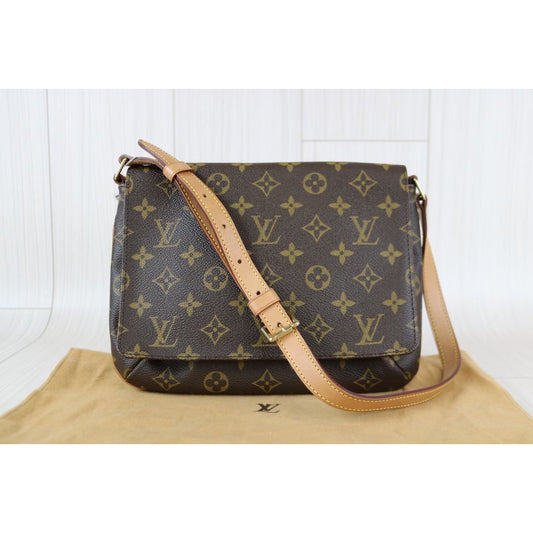 Rank A | LV Monogram Musette Tango Shoulder Bag|060812