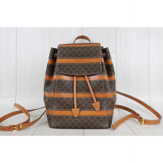 Rank A | CELINE Macadam Backpack |032504