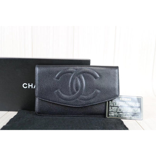 Rank A | CHANEL Caviar Skin Wallet|032420
