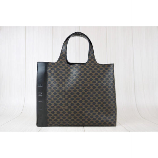 Rank A|Celine Macadam Tote Bag|100503