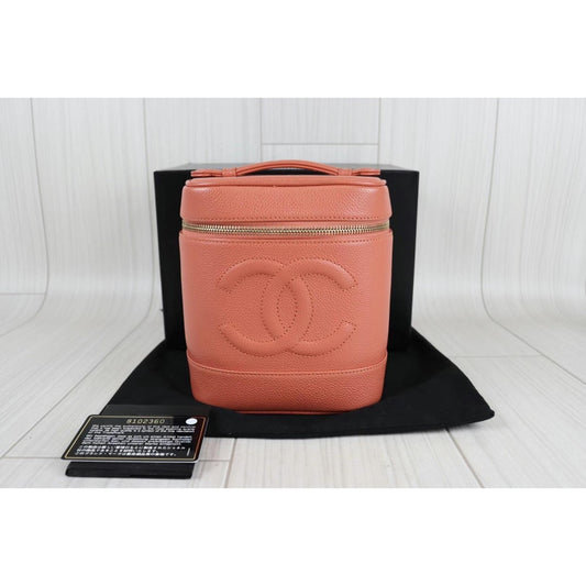 Rank A | CHANEL Caviar Skin Vanity Handbag |22110807