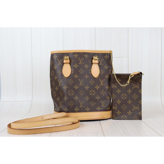 Rank A | LV Monogram Petit Bucket PM Tote Bag |072607