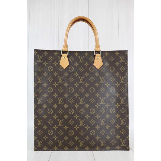 Rank A | LV Monogram Sac Plat Tote Bag | 061302