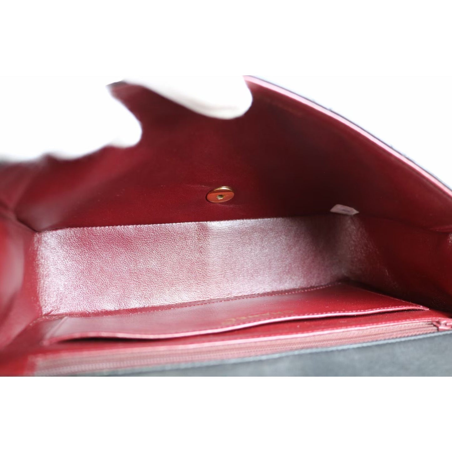 Rank A | CHANEL Matrasse Diana Lamb Skin Double Flap Double Chain Bag |041210