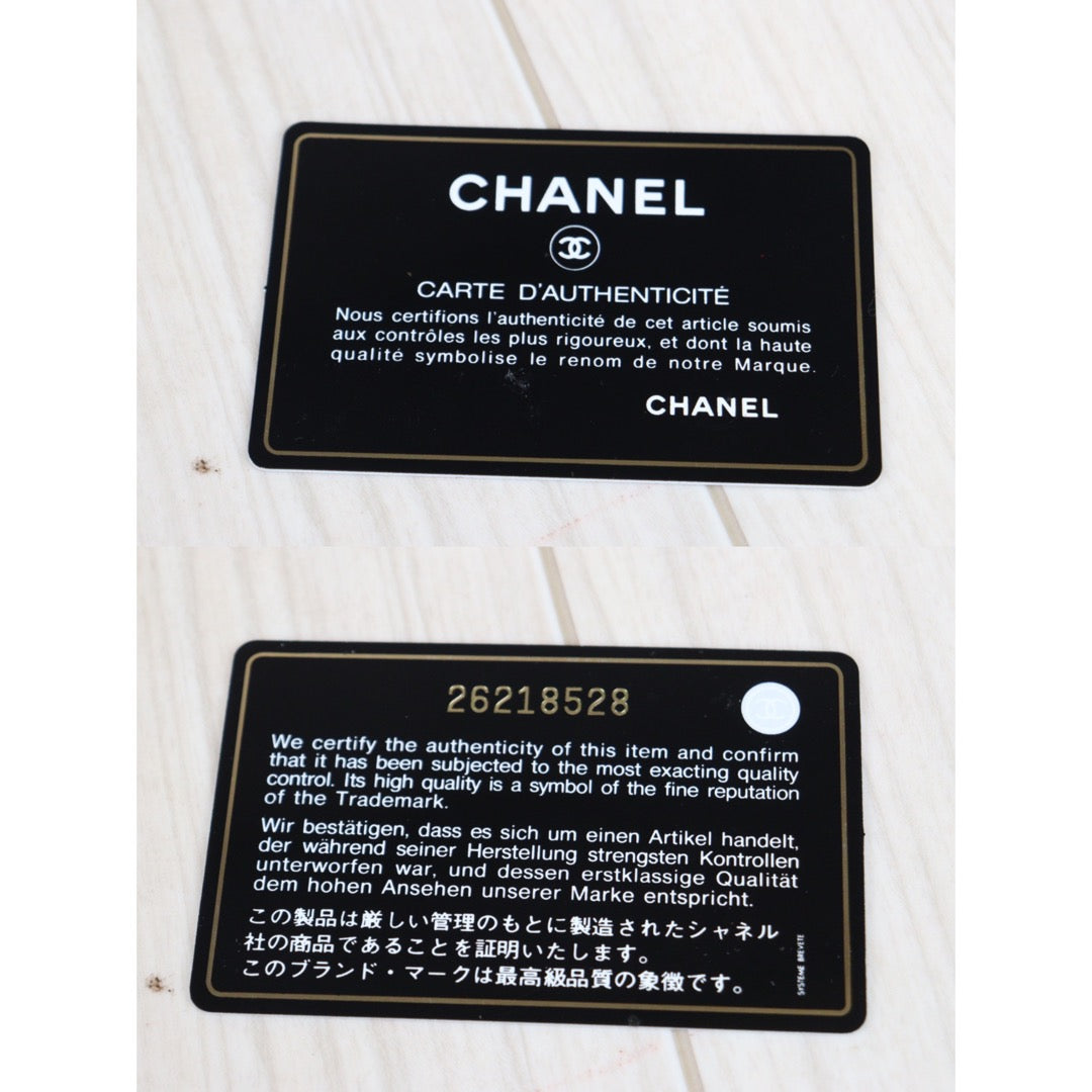 Rank A |Chanel Caviar Skin Navy Long Wallet|23041303
