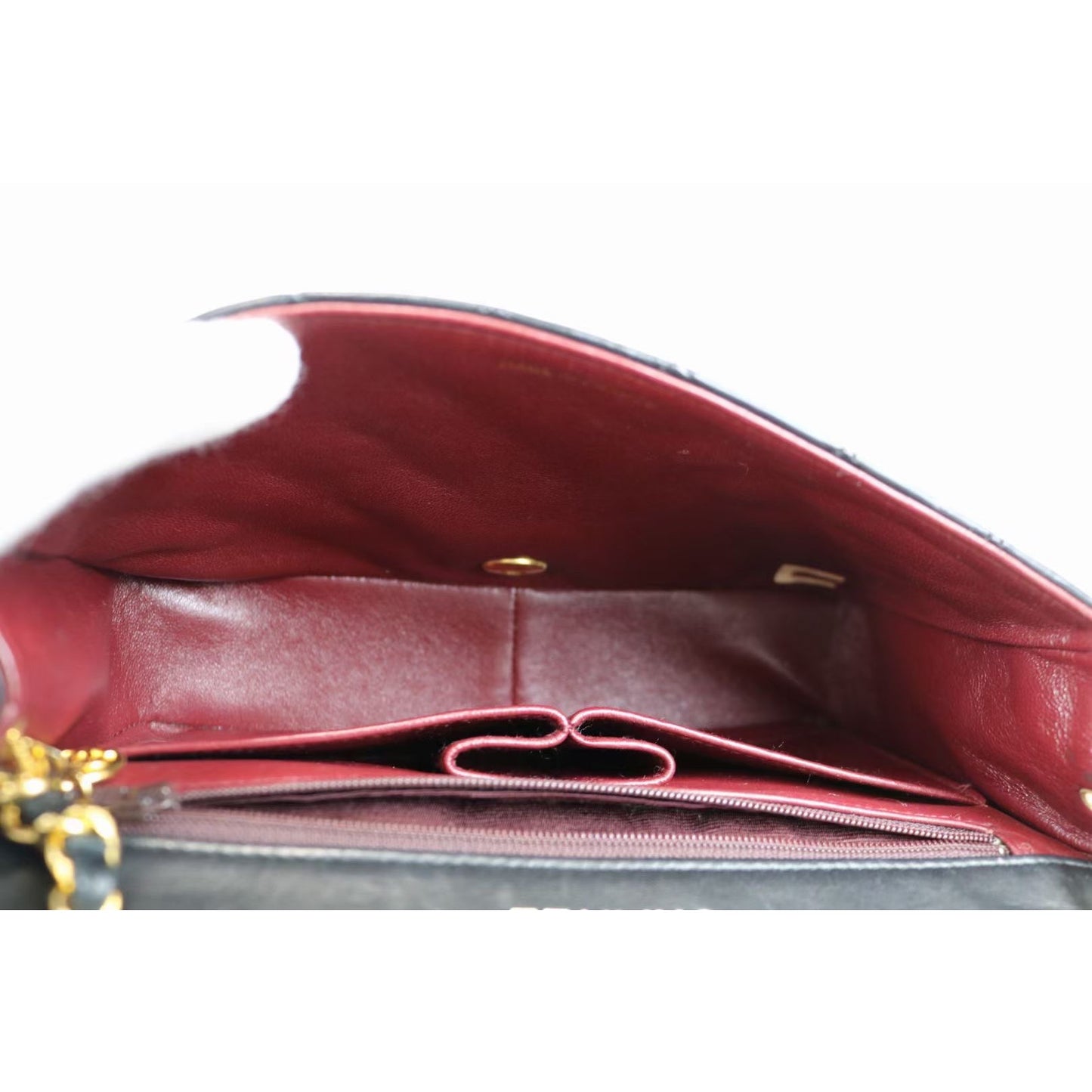 Rank A | CHANEL Vintage Matrasse Lamb Skin Chain Shoulder Bag |021510