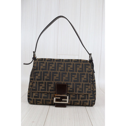 Rank A| FENDI Zucca Mamma Baguette Shoulder Bag |22122701