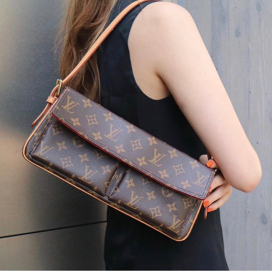 Rank A |LV Monogram Viva Cite MM Shoulder Bag|030806