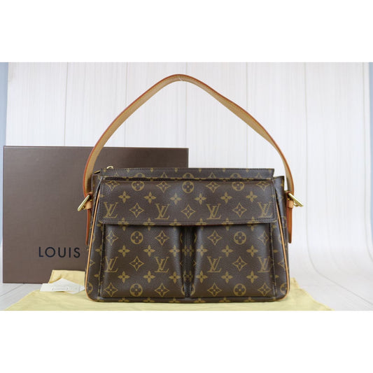 Rank A |LV Monogram Viva Cite GM Shoulder Bag|030703