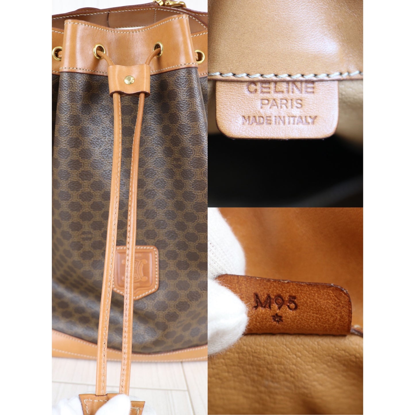 Rank A|Celine Macadam Shoulder Bag|051603