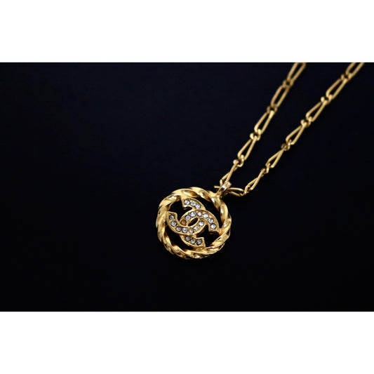 Rank A | CHANEL Coco mark Necklace|090306