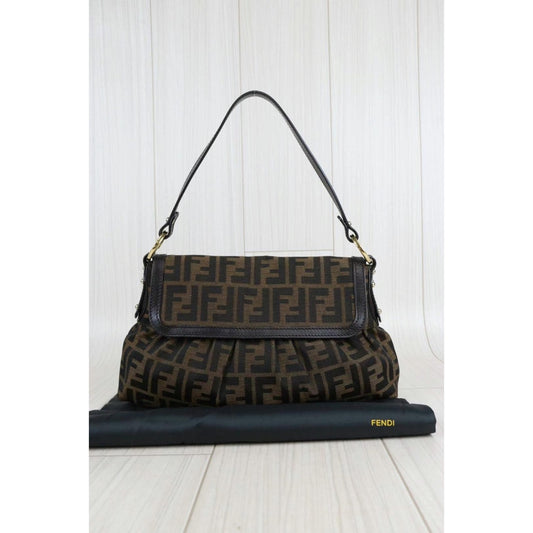 Rank A| FENDI Zucca Mamma Shoulder Bag |023032001