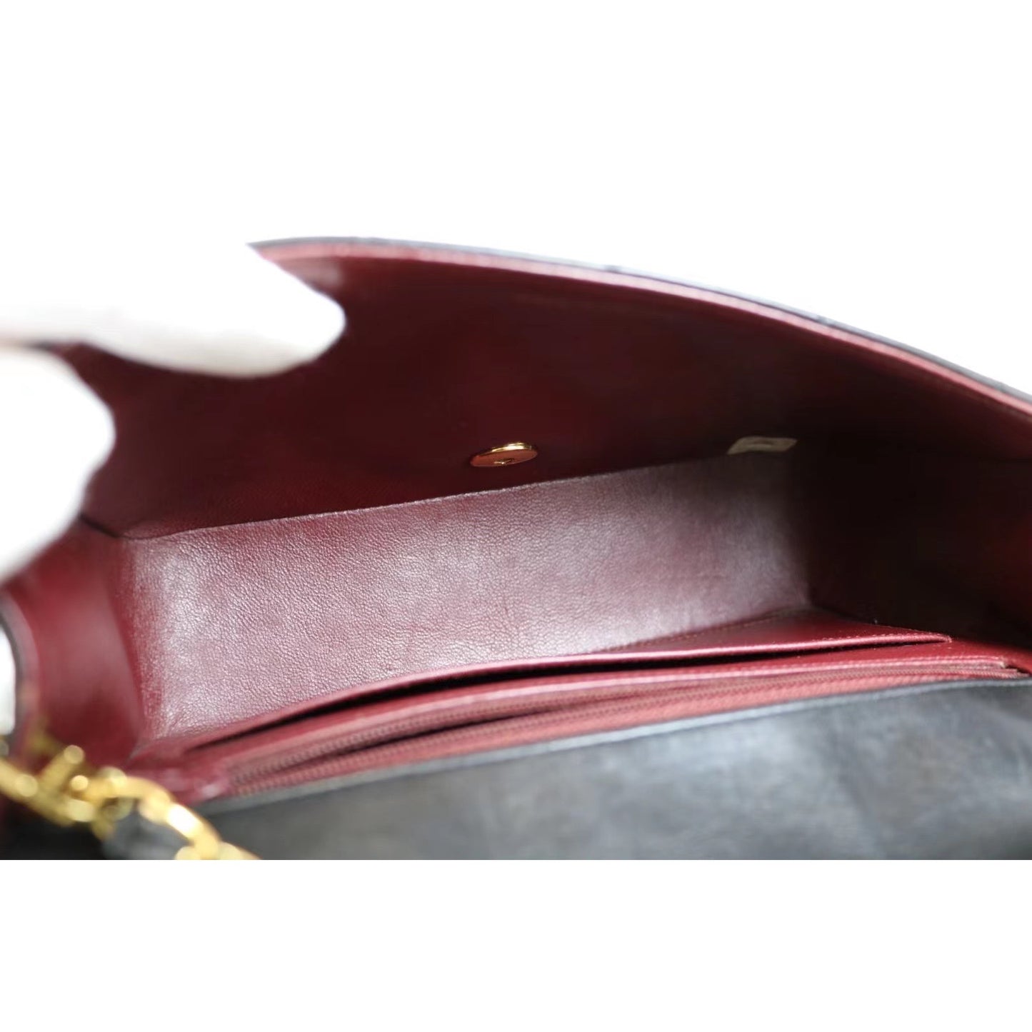 Rank A | CHANEL Matrasse Diana Lamb Skin Double Flap Double Chain Bag |031014