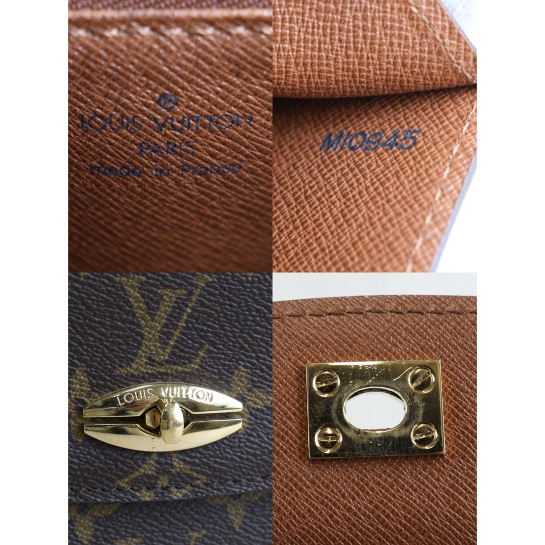 Rank A |LV Malesherbes Kelly Style Gold Evening Top Handle Satchel Bag |23022404