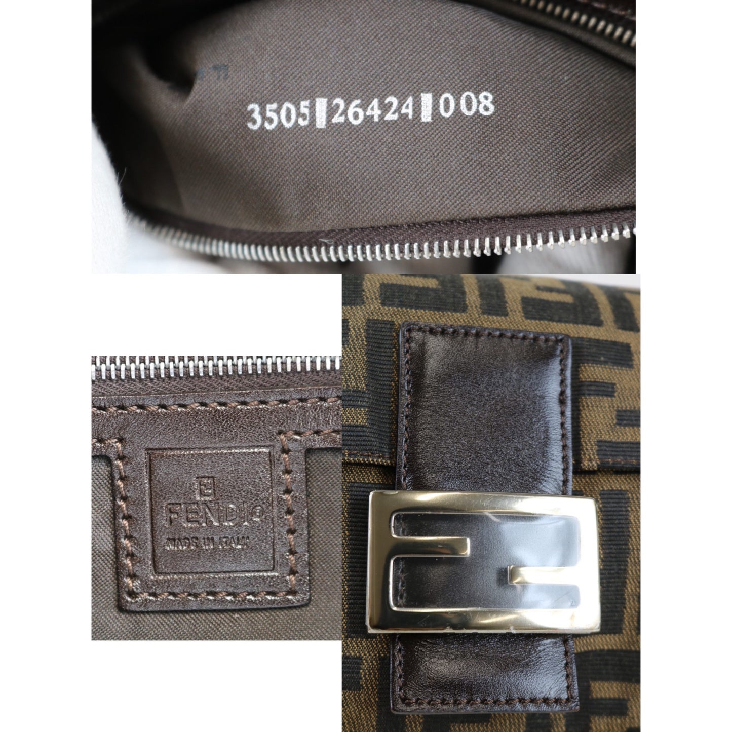 Rank A | FENDI Zucca Mamma Baguette Shoulder Bag |061403