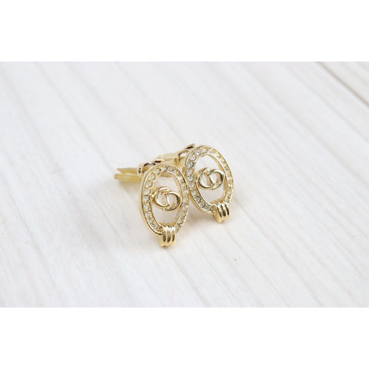 Rank SA | Dior Earring Gold Rhinestone|22120107