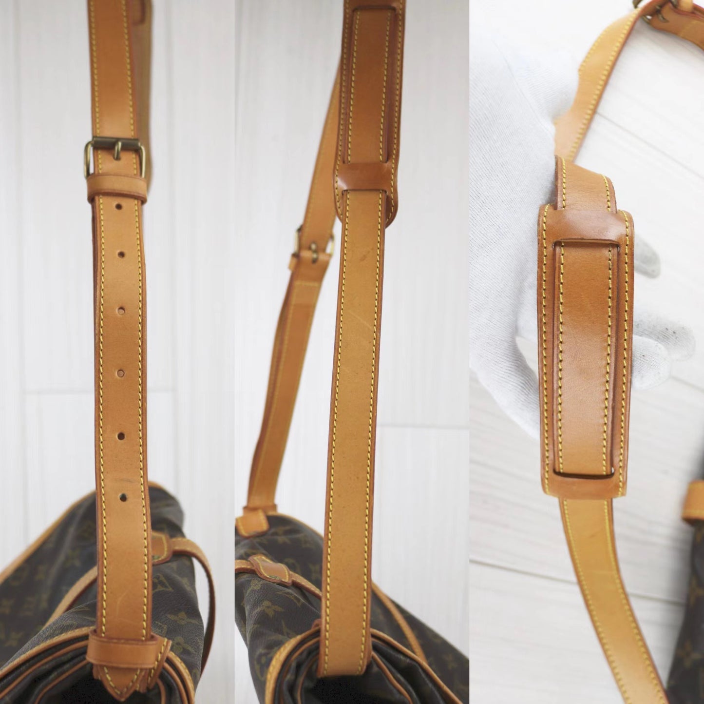 Rank AB| LV Monogram Saumur GM Shoulder Bag|093015