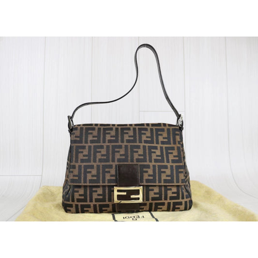 Rank A| FENDI Zucca Mamma Baguette Shoulder Bag |062806