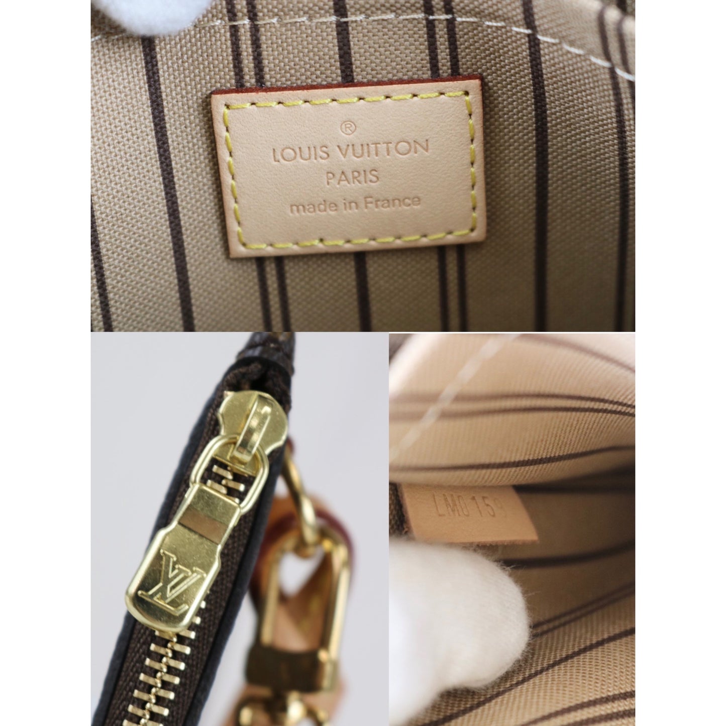 Rank S| LV Monogram Listlet Neverful Accessory Pouch|052805