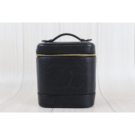 Rank A | CHANEL Caviar Skin Vanity Handbag |22120902
