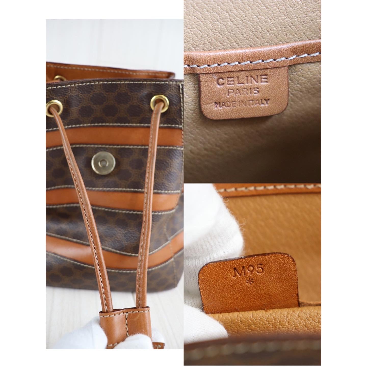 Rank A | CELINE Macadam Mini Backpack |071509