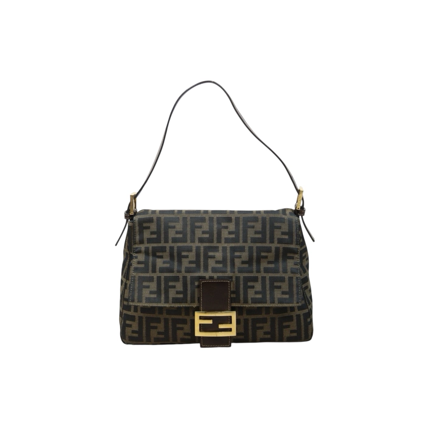 Good ( Rank AB) ｜ FENDI Zucca Mamma Baguette Shoulder Bag Gold Hardware｜S25042121