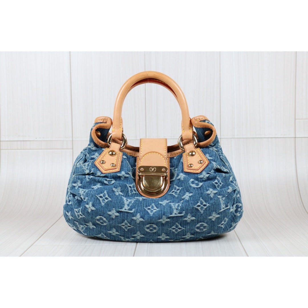 Rank A｜  LV Monogram Denim Hand Bag   ｜S24050901