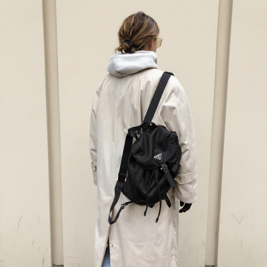 Include Entrupy Certificate of Authenticity｜Very Good ( Rank A) ｜ PRADA Nylon Backpack Medium Black｜26032302