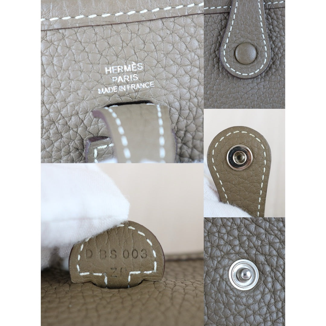 Very Good ( Rank A)｜ HERMES Mini Evelyn 16 Shoulder Bag  Etoupe Gray D Stamp Made In 2019 Year｜W25092604