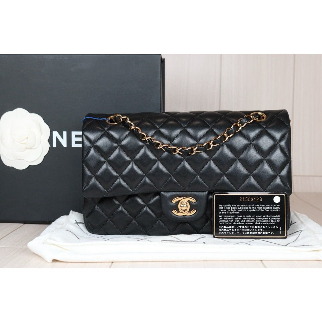 Excellent（Rank SA）｜ CHANEL Matrasse Double Flap 25 Shoulder Bag Black Made In 2015-2016Year｜S24072103