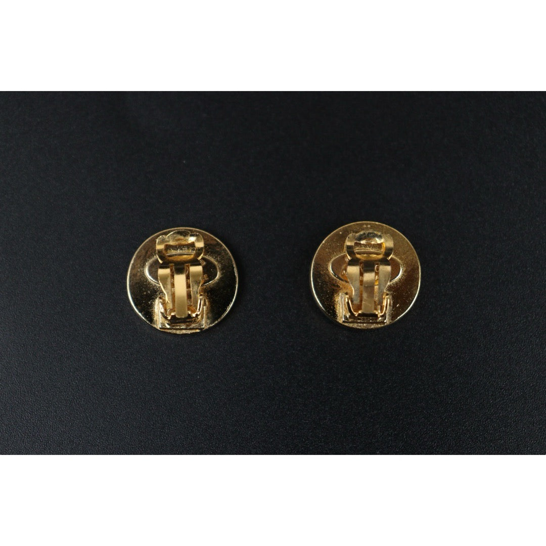 Very Good ( Rank A) ｜CHANEL Coco Mark Round Earrings Made In 2002 Year ｜V25070201