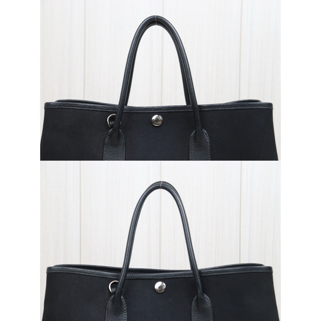 Good ( Rank AB)｜ HERMES Garden Party TPM  Black HandBag ◽︎I Stamp Made In 2005 Year｜Y25112502