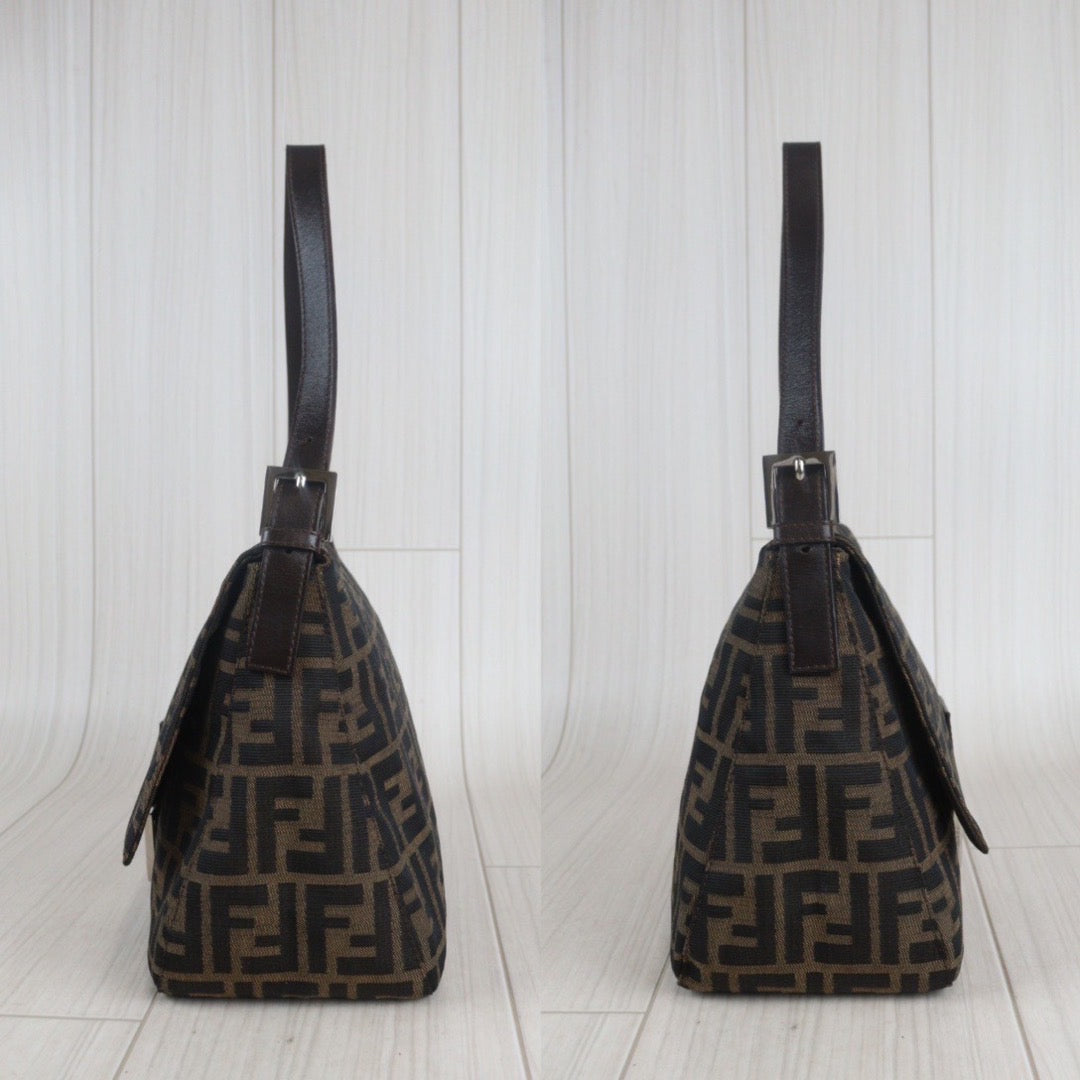 Rank A｜ FENDI Zucca Mamma Baguette Shoulder Bag ｜23090721