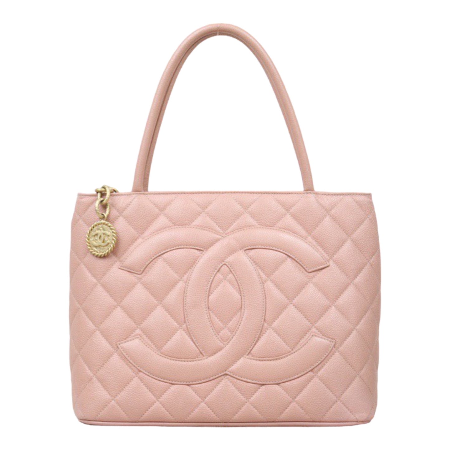 Rank A｜ CHANEL Caviar Skin Leather Calf Leather Tote Bag Pink Made In 2000～2002Year｜24042909