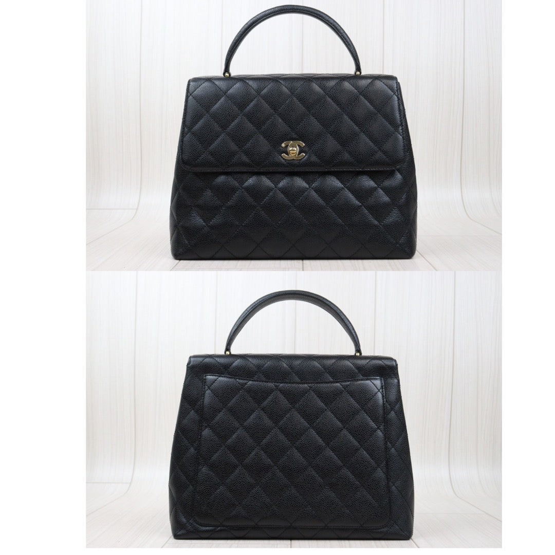 Rank A｜ CHANEL Caviar Skin Kelly Hand Bag Made In 2000～2002Year｜24041110