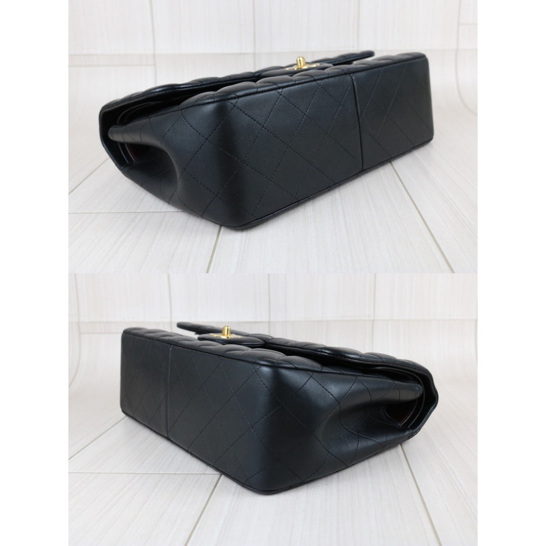 Include Entrupy Certificate of Authenticity｜Good ( Rank AB)｜ CHANEL Matrasse Chain Lamb Skin Jumbo Black  Made In 2015-2016 Year｜S26041401